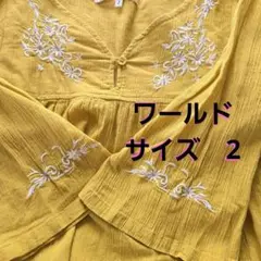 Monkberry 刺繍入り五分袖チュニック サイズ2