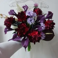 ブライダルブーケ 　クラッチブーケ　アーティシャルフラワーブーケ