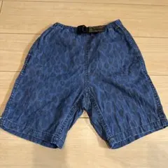 デニムアンドダンガリーレオパード柄デニム風半ズボン