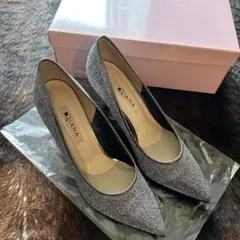 DIANAシルバーラメパンプス ハイヒール