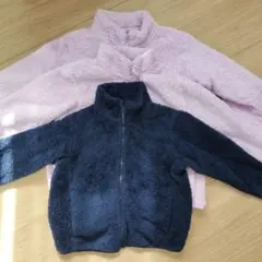 ユニクロ　フリースジャケット ネイビー ピンク ３枚セット