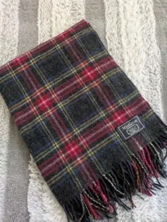 Mistletoe グレーチェック柄マフラーストールショールBleuBleuet