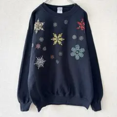 GILDAN スウェット 刺繍 プラハ天文時計 ネイビー M - メルカリ