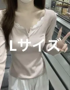 SHIEN ピンク長袖ピチT Lサイズ 172357989のサムネイル