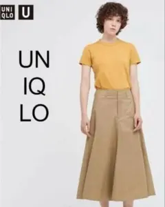 新品未使用！UNIQLO U チノスカート コットンツイル フレアスカート