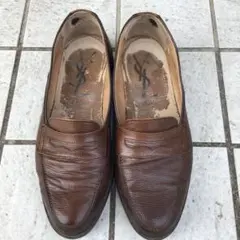 YSL ブラウン レザー ローファー