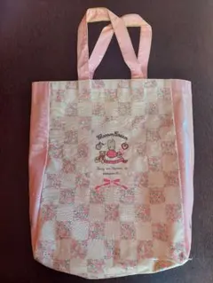 サンリオ　マロンクリーム　ピンク花柄トートバッグ