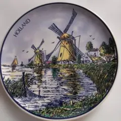 ロイヤルデルフト Royal Delft 風車風景の飾り皿 60s - メルカリ