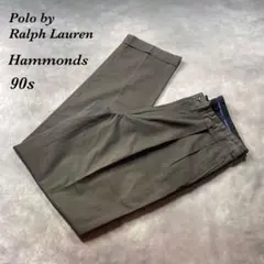 ポロチノ古着90sツータック　グリーンカーキ Y2K メキシコ製　AH7