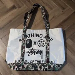 A BATHING APE x STUSSY トートバッグ　コラボ