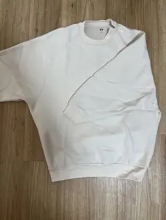 【UNIQLO】ドライスウェットクルーシャツ（長袖）　オフホワイト Mサイズ