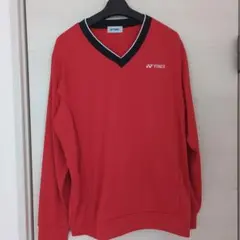 YONEX Vネック長袖ウェア Lサイズ レッド