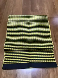 ☆アンティーク!!黒黄銀通し横縞 一重帯