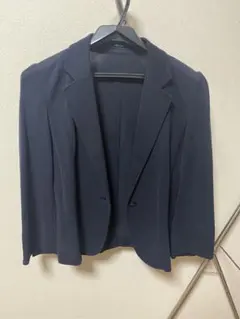 COMME CA ISM ネイビー シングルボタンジャケット L