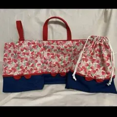 ＊入園入学3点セット＊うさぎといちご柄＊