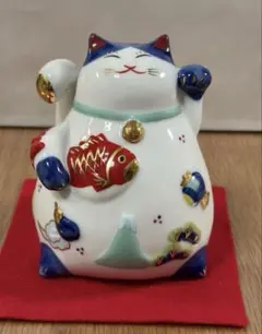招き猫 貯金箱　開運　陶器製！ 縁起物 鯛 富士山 打ち出の小槌！