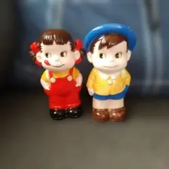 昭和レトロ 佃公彦 ほのぼの君とおとめちゃん貯金箱 陶器製 貯蓄増強
