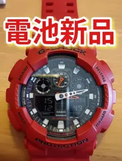 新品未使用 G-SHOCK GA-100B レッド ブラック 箱付き G-SHOCK - CASIO G-SHOCK レッド 腕時計 GA-100B メンズの通販 by KP
