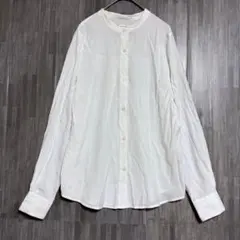 アプレトロ　バンドカラー 長袖シャツ　薄手　白　Fのサムネイル