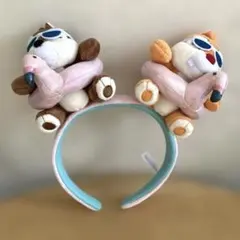 チップとデール カチューシャ スワン浮き輪 SUNNY SUNNY SUMMER