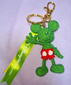 レア　東京ディズニーシー　スプリングカーニバル　グリーンミッキー　キーホルダー