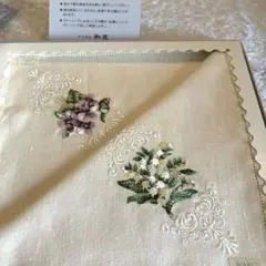 WAKO 銀座和光 刺繍 リネン テーブルナプキン 2枚セットのサムネイル