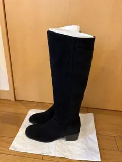 マーガレットハウエルブラックスエードロングブーツ