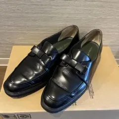 ブラック ローファー リボン付き