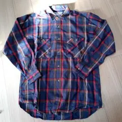 Glove House ネルシャツ ネイビー/レッドチェック