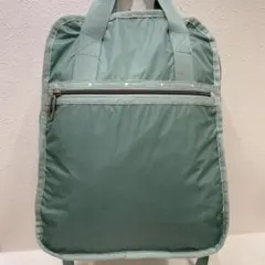 2358　レスポートサック　エッセンシャル　リュック　グレー　極美品 レスポートサック LeSportsac ESSENTIAL CARRYALL BP （シャドウ