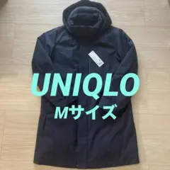 UNIQLO ハイブリッドダウンコート　ネイビー ダウンジャケット Mサイズ