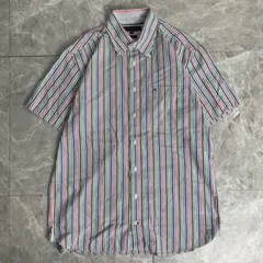 TOMMY HILFIGER マルチストライプ 半袖シャツ Mのサムネイル