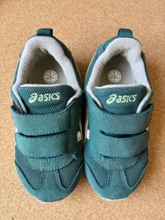 asics アイダホ　スクスク　ローカット　15.5cm グリーン