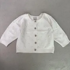 petit main カーディガン 80 ニット プティマイン アイボリー