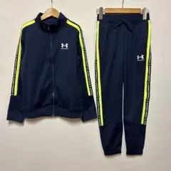 130cm アンダーアーマー ジュニアジャージ上下 ネイビー