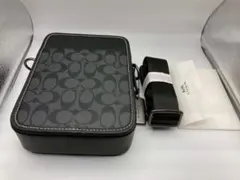 Coach ブラックレザー ショルダーバッグ