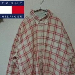 TOMMY HILFIGER チェック柄 ワンポイント刺繍ロゴ  ボタンダウン