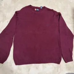 CHAPS コットンニット セーター ボルドー XXLのサムネイル