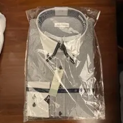 ワイシャツL ストライプ柄 コットン＆ポリエステル