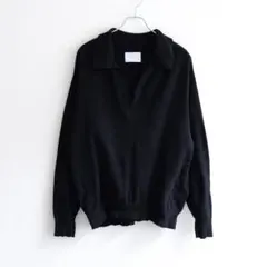 完売 ssstein コットンカシミヤ ニット スキッパー 24AW ブラックのサムネイル
