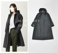マーガレットハウエル モッズコート 2way ライナー ブラック Lサイズ 人気モデル】マーガレットハウエル モッズコート ライナー付き