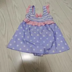 女の子用 ワンピース水着 110cm 紫