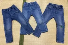 【まとめ売り】ジーパン　3枚セット　100cm