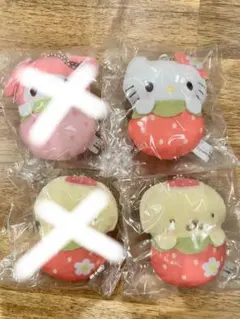 サンリオキャラクターズ　いちごおくるみマスコット　キティ　プリン