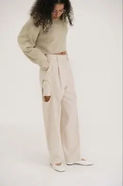 美品 CLANE SIDE CIRCLE CUT PANTS サイズ2のサムネイル
