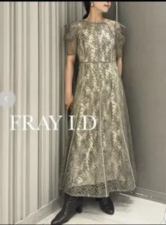 【最終価格！】FRAY I.D リーフレースパイピングドレス