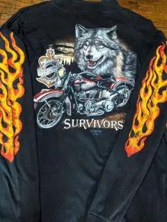 80s 3Dエンブレム　ハーレーダビットソン　タンクトップ　オオカミ　USA製 80s 3Dエンブレム ハーレーダビットソン タンクトップ オオカミ USA製