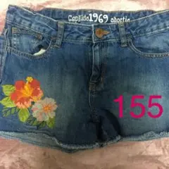 デニムショートパンツ　155