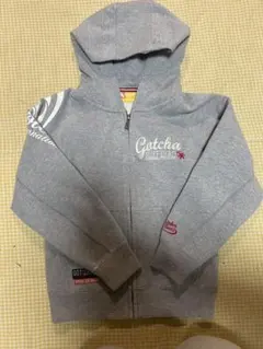 Gotcha グレー ジップアップパーカー 140cm 小さめ