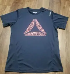 リーボック　トレーニングTシャツ ネイビー 三角形ロゴ